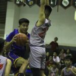 GW Gecko Edmund Palacios gets to the free throw line in overtime where he would sink two free throws. (photo by Robert Balajadia)