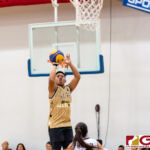 Jon Michael Lorena fires from long range in the Guam Youth Leadership Cup 3x3 Basketball Tournament. (Photo by Michael Blas)