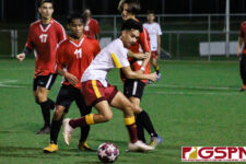 The St. John's Knights are crowned 2021 IIAAG Boys Soccer Champions after defeating the FD Friars 2-1 Monday evening at GFA. (Photo by Robert Balajadia)
