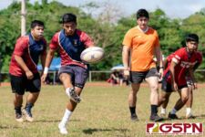 The Okkodo Bulldogs and Southern Dolphins kicked off Saturday afternoon's ISA Boys Rugby matches at GW Field. (Photo by Michael Blas)