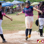 Neni B's Joresha Quichocho on her home run hit in the 2nd inning of the game. (Photo by Michael Blas)
