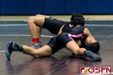 The FD Friars and Academy Cougars faced off against the Simon Sanchez Sharks in week six of the IIAAG High School Wrestling season. (Photo by Michael Blas)