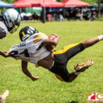 The Guahan Raiders and The Tamuning Steelers Metgots meet in the GNYFF playoffs on Oct. 20, 2019 at Eagles Field. (photo by Bout It Productions.)
