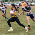 The ND Royals defeated the seven time Champions, GW Geckos, 21-17 to become the 2019 IIAAG/GRFU Girls High School Rugby Champions. (Photo by Michael Blas)