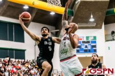 New Zealand's Shea Ili attacks the basket while Guam's Curtis Washington contests. New Zealand defeated Guam 113-94 in the FIBA Asia Cup 2021 Qualifiers match. (Photo by Michael Blas)