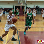 FD Friars Brandon Soriano makes his way into the paint for two points on the fast break. (Photo by Michael Blas)