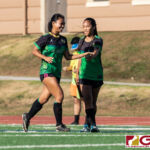 JFK Islanders Belle Itliong-Cruz celebrates after scoring a goal in the 16th minute to tie up the game 1-1. (Photo by Michael Blas)