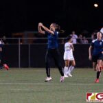 Academy Cougars Mia San Nicolas celebrates after scoring the first goal of the game. (Photo by Michael Blas)
