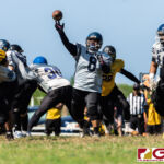 The Raiders and the Eagles faced off earlier this Saturday Afternoon in a rematch from last season's Guahan Varsity Football League Championship Game. (Photo by Michael Blas)
