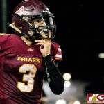 FD Friar Kein Artero finished the game with a total of 244 rushing yards and four touchdowns. (Photo by Michael Blas)