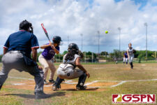 The Academy Cougars face of against the home team GW Geckos in the ISA Softball Championships. (Photo by Michael Blas)