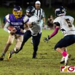 George Washington Geckos Christian Cabrera moves the ball forward late in the first half. (Photo by Michael Blas)