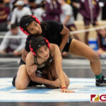 Tiyan Titans Alyssa Dumlao defeated her fellow teammate Myah Blas to get gold in the 102 pound division. (Photo by Michael Blas)