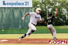 ND Royal Ethan Lizama passes third base and makes it to home plate to put the Royals on the board. (Photo by Michael Blas)
