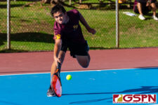 The St. John's Knights and FD Friars tied for the IIAAG Tennis Championships on Thursday afternoon at Tamuning Courts. (Photo by Michael Blas)