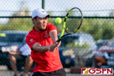St. John's Knight Marshall Zhang finished in first place in the Boys Singles A finals. (Photo by Michael Blas)