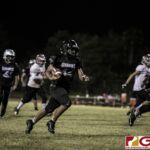 Simon Sanchez Sharks Aiden Lumba strides to the sidelines and finds the end zone to add more points on the board. (photo by Bout It Productions)