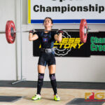 Nicola Lagatao on her third attempt at 70kg at the Guam Weightlifting Open Championship. (Photo by Michael Blas)