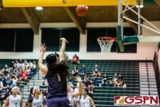 Okkodo Bulldog Angeli Dacanay fires from deep in the second quarter of the game. (Photo by Michael Blas)