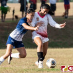 The Guam High Panthers and the St. John's Knights displayed high level defense in their 0-0 IIAAG Girls High School Soccer matchup late Tuesday afternoon on April 16, 2019. (Photo by Michael Blas)