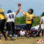 The Raiders and the Eagles faced off earlier this Saturday Afternoon in a rematch from last season's Guahan Varsity Football League Championship Game. (Photo by Michael Blas)