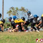 The Raiders and the Eagles faced off earlier this Saturday Afternoon in a rematch from last season's Guahan Varsity Football League Championship Game. (Photo by Michael Blas)
