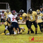 The Okkodo Bulldogs faced the Tiyan Titans in the 2018 IIAAG HS Football game. (Photo by Michael Blas)