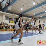 Academy Cougars Therese Fegurgur takes a two pointer with Guam High Panthers Aniah Cruz contesting. (Photo by Michael Blas)