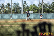 Team Guam's Gavin Lim delivers the ball from the mound to Team Pohnpei. ( photo by Bout It Productions )