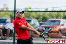 St. John's Knight Marshall Zhang finished in first place in the Boys Singles A finals. (Photo by Michael Blas)