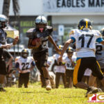 The Guahan Raiders and The Tamuning Steelers Metgots meet in the GNYFF playoffs on Oct. 20, 2019 at Eagles Field. (photo by Bout It Productions.)