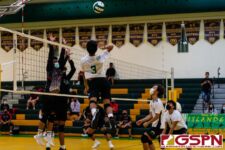 The JFK Islanders start of strong with their first win of the season, defeating the Sanchez Sharks in the 4th set. (Photo by Michael Blas)