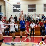 ND Royals setter Nicolette Perez sends a ball up to her hitters on the outside. (photo by Michael Blas)