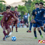 The Harvest Christian Academy Eagles defeated the Father Duenas Friars in the 2018 IIAAG high school boys soccer game Monday afternoon at Leo Palace. (Photo by Michael Blas)