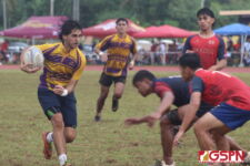 The GW Geckos and Okkodo Bulldogs battled in the rainy Saturday morning. (photo by Robert Balajadia)