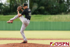 JFK Islander Gavin Lim starts at the mound in the championship game against the ND Royals. (Photo by Michael Blas)