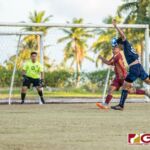 The Harvest Christian Academy Eagles defeated the Father Duenas Friars in the 2018 IIAAG high school boys soccer game Monday afternoon at Leo Palace. (Photo by Michael Blas)