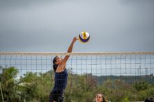The Academy Cougars defeated the St. John's Knights in an IIAAG Girls Volleyball showdown at the GFA sand courts Saturday. (photos by Rain Delos Reyes)