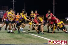 The FD Friars defeat the GW Geckos 35-5 in a Rugby Championship rematch Wednesday evening at Guam High School. (Photo by Michael Blas)