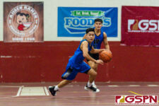 The St. Paul Warriors continue their win streak in the 2020 GSPN Preseason Boys Basketball Tournament as they defeat the Simon Sanchez Sharks 82-52. (Photo by Michael Blas)