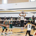 Tiyan High Titan Tyrone Buekis sets up the ball for teammate Xander Duenas. Photo by Bout It Productions