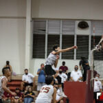 FD Friar Jeremiah Nguyen powers the ball over to the Harvest Eagles. ( Photo by Bout It Productions )