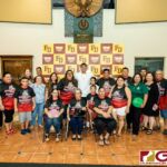 Aidan McDonald's Family gathered at the Phoenix Center in support of his signing to play D1 Volleyball with the Grand View Vikings. (Photo by Michael Blas)