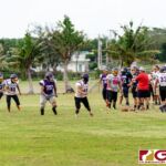 The GW Geckos run through drills in preparation of the 2019 IIAAG High School Football Season. (Photo by Michael Blas)