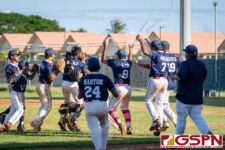 Team Guam celebrates after defeating New Zealand 12-0 in the World Baseball 15U Oceania Qualifier to take home gold. (Photo by Michael Blas)