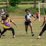 The ND Royals defeated the seven time Champions, GW Geckos, 21-17 to become the 2019 IIAAG/GRFU Girls High School Rugby Champions. (Photo by Michael Blas)