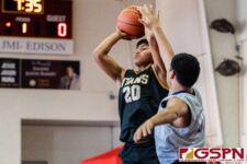 Titan Titan Westbrook Concepcion takes a shot early on in the first quarter. (Photo by Michael Blas)