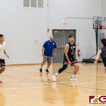 The Guam Men's National Basketball Team run a drill at practice in preparation for the Pacific Games Samoa. (Photo by Michael Blas)