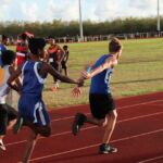 The Middle School Track season wrapped up action at the JFK Track Wednesday evening. (photo by Lawrence Sugatan)