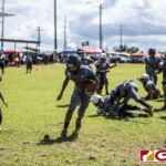 Island Broncos Tanner Costa finds his way in the end zone for another six. (photo by Bout It Productions)